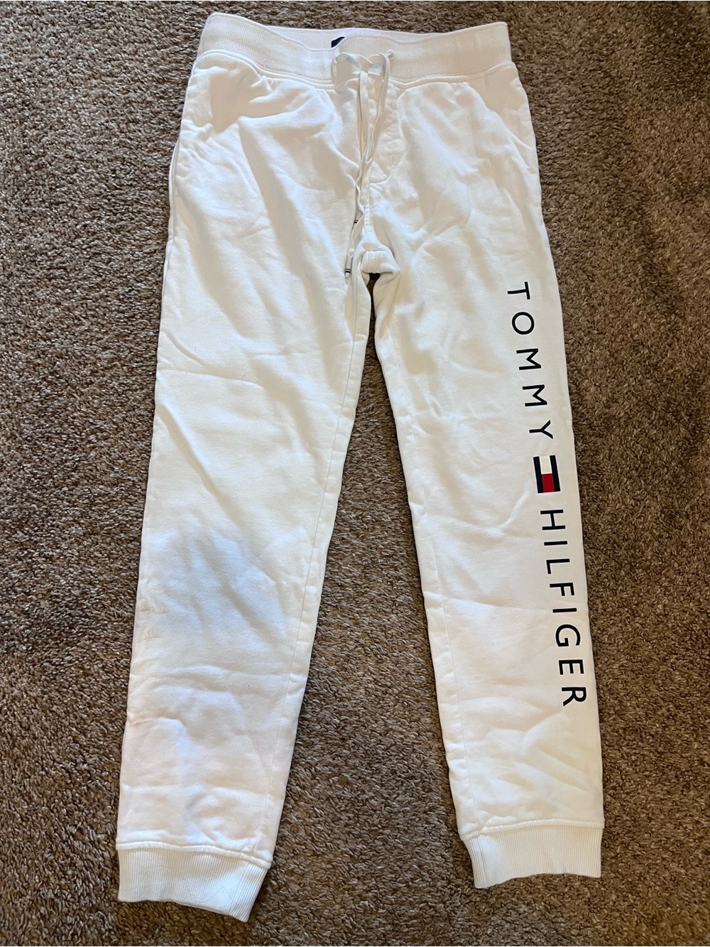 Tommy Hilfiger White Jogger Jeans with Side Logo